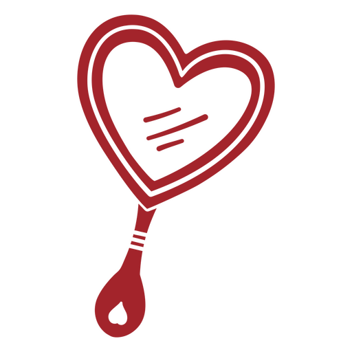 Heart shaped spatula PNG Design