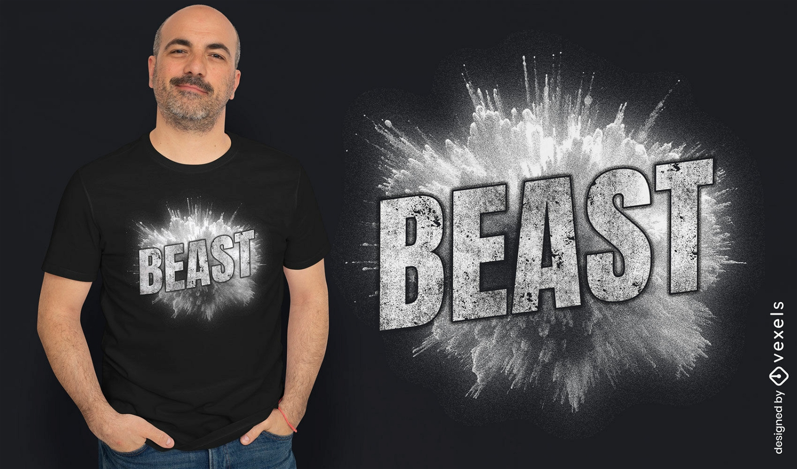 Explosive beast t-shirt design
