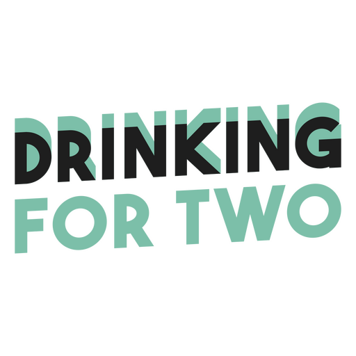 Drinking for two logo PNG Design