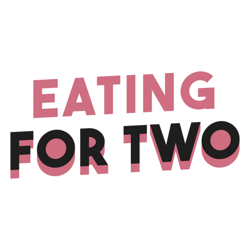 The logo for eating for two PNG Design