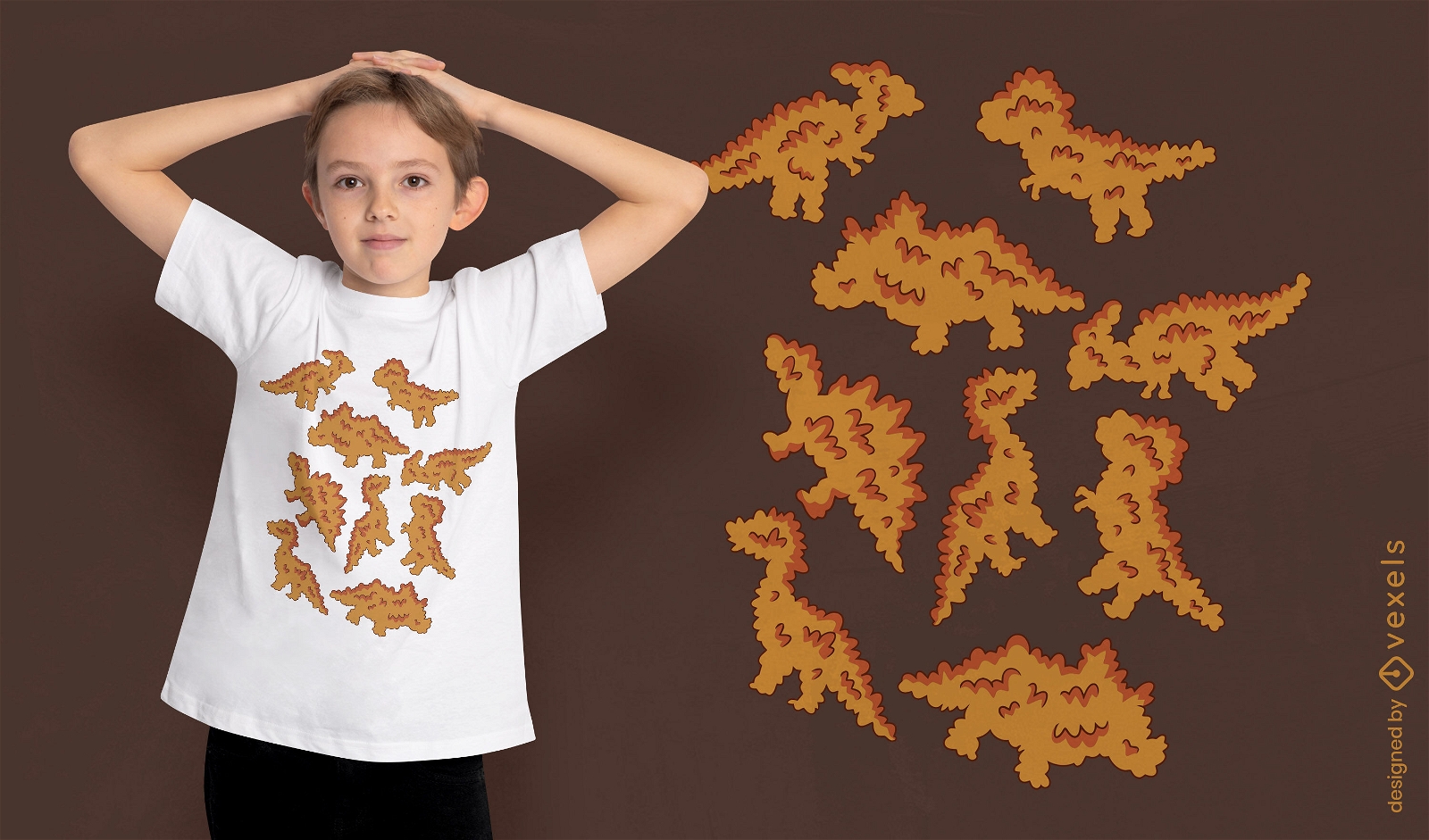 Dinosaur nuggets t-shirt design