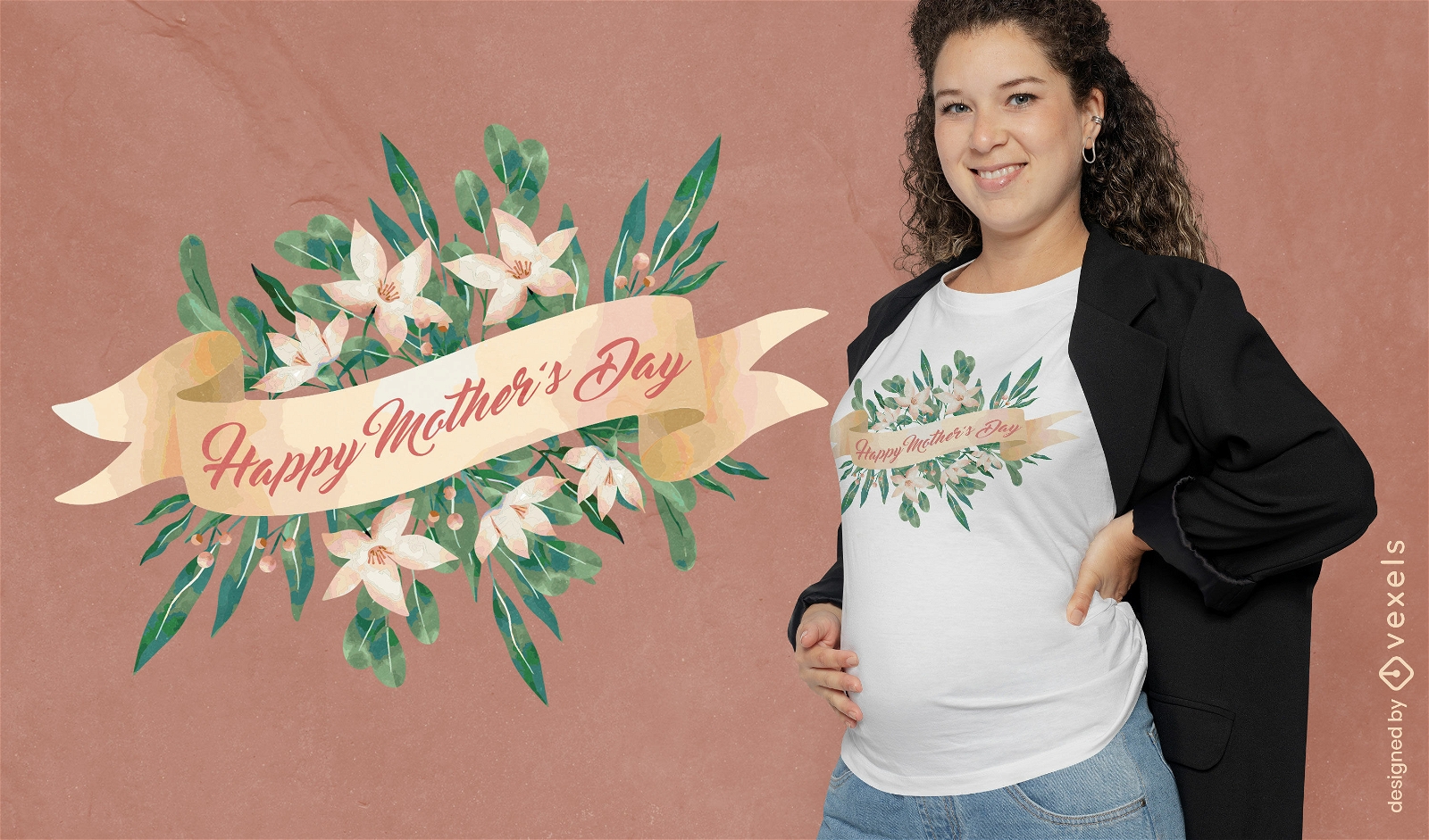 Diseño de camiseta feliz día de la madre