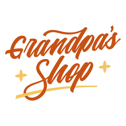 Grandpa's shop logo PNG Design