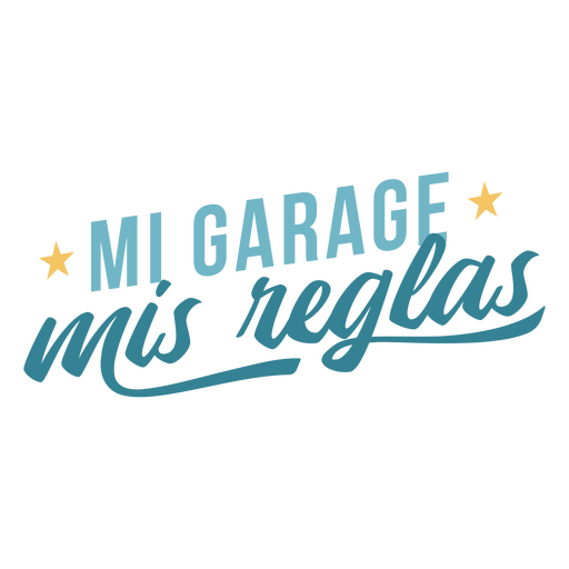 Mi garage ms reglas PNG Design