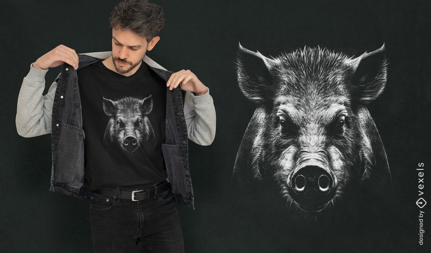 Fierce boar t-shirt design