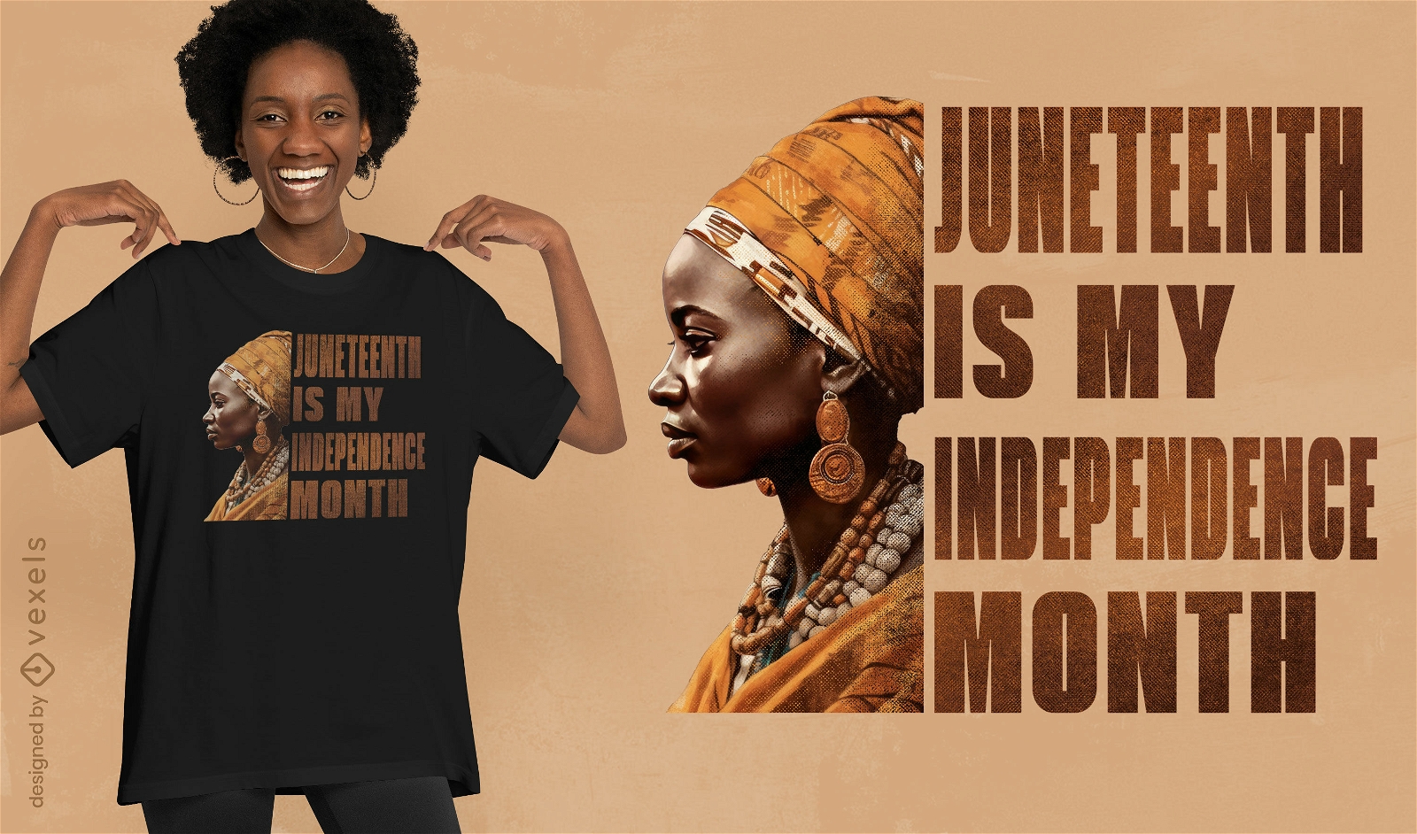 Dise?o de camiseta de celebraci?n de la independencia del 16 de junio.