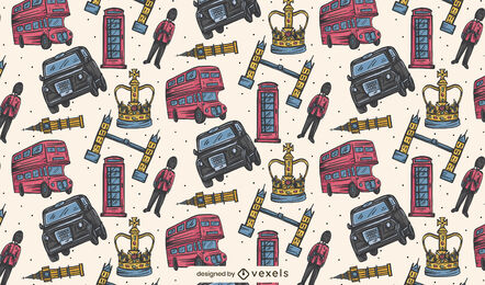 London cultural elements pattern design