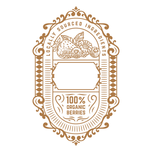 Rótulo ornamentado vintage Desenho PNG