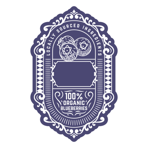 Purple label with an ornate frame PNG Design