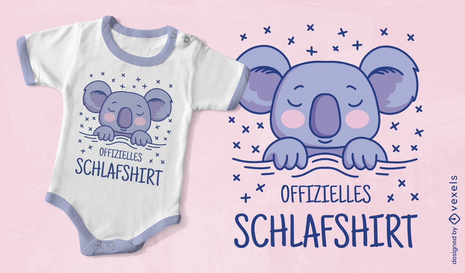 Diseño de camiseta para dormir de animales de dibujos animados de koala