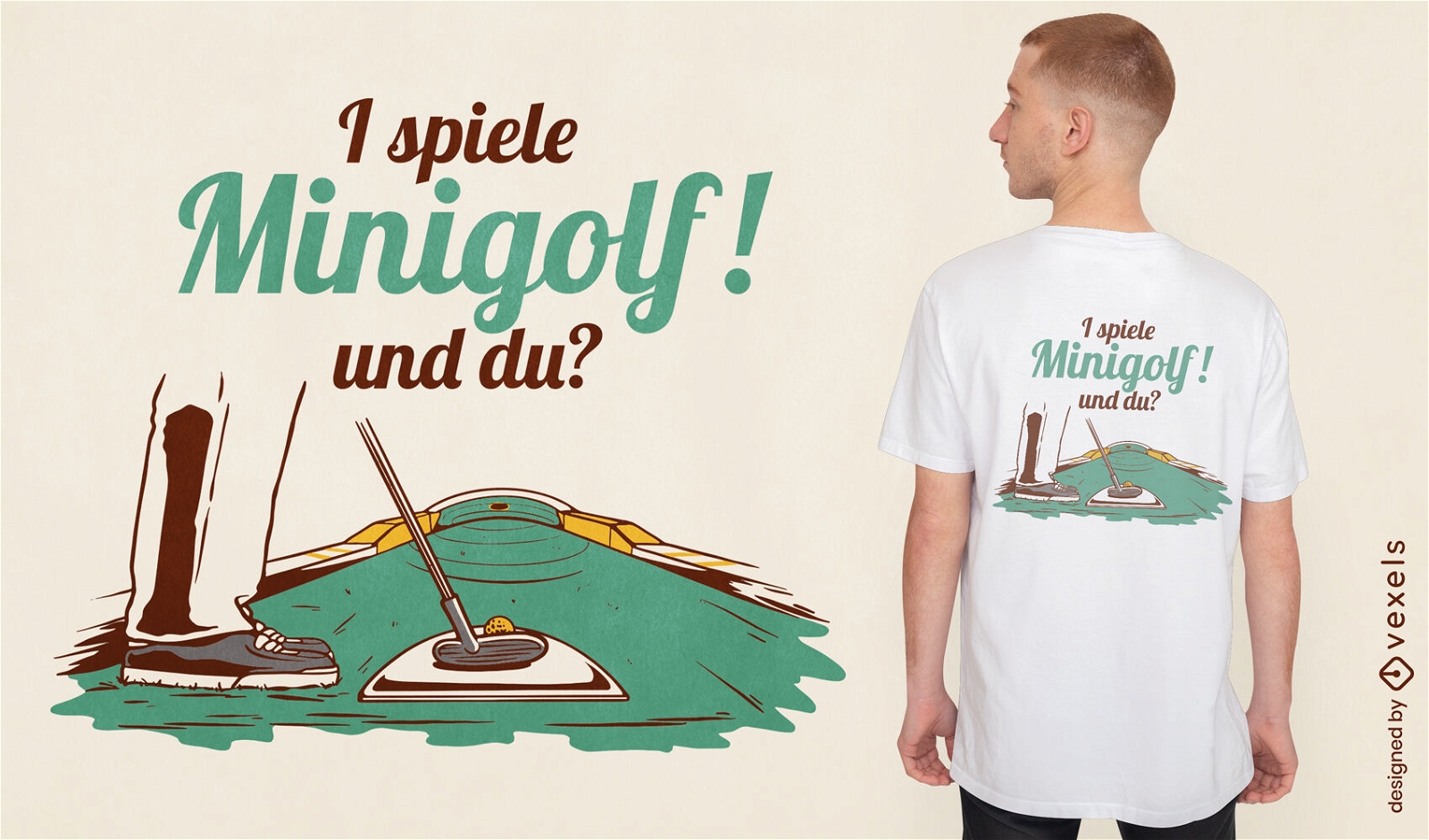 Minigolf sport match t-shirt design
