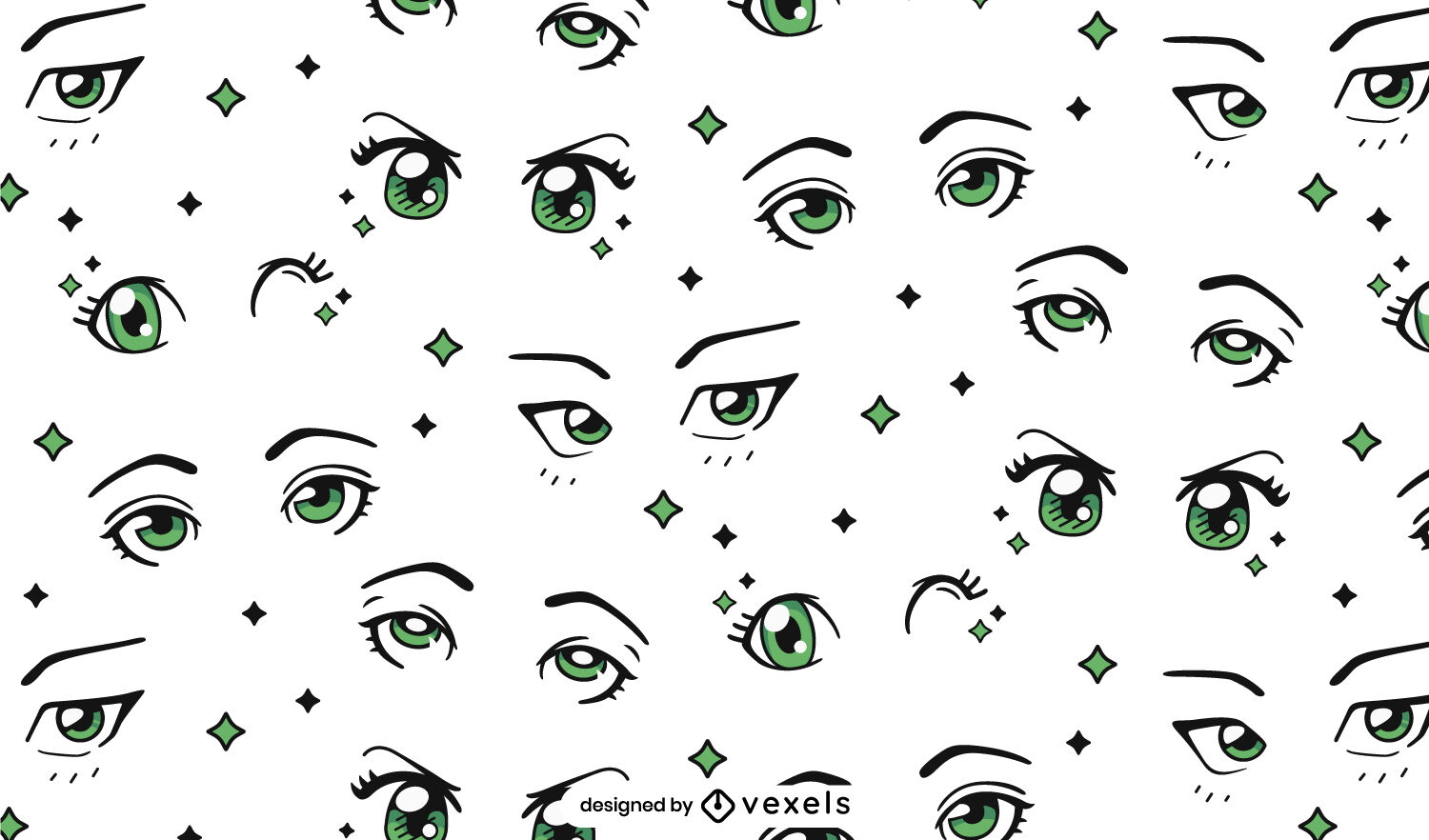 Design de padrão de olhos de anime