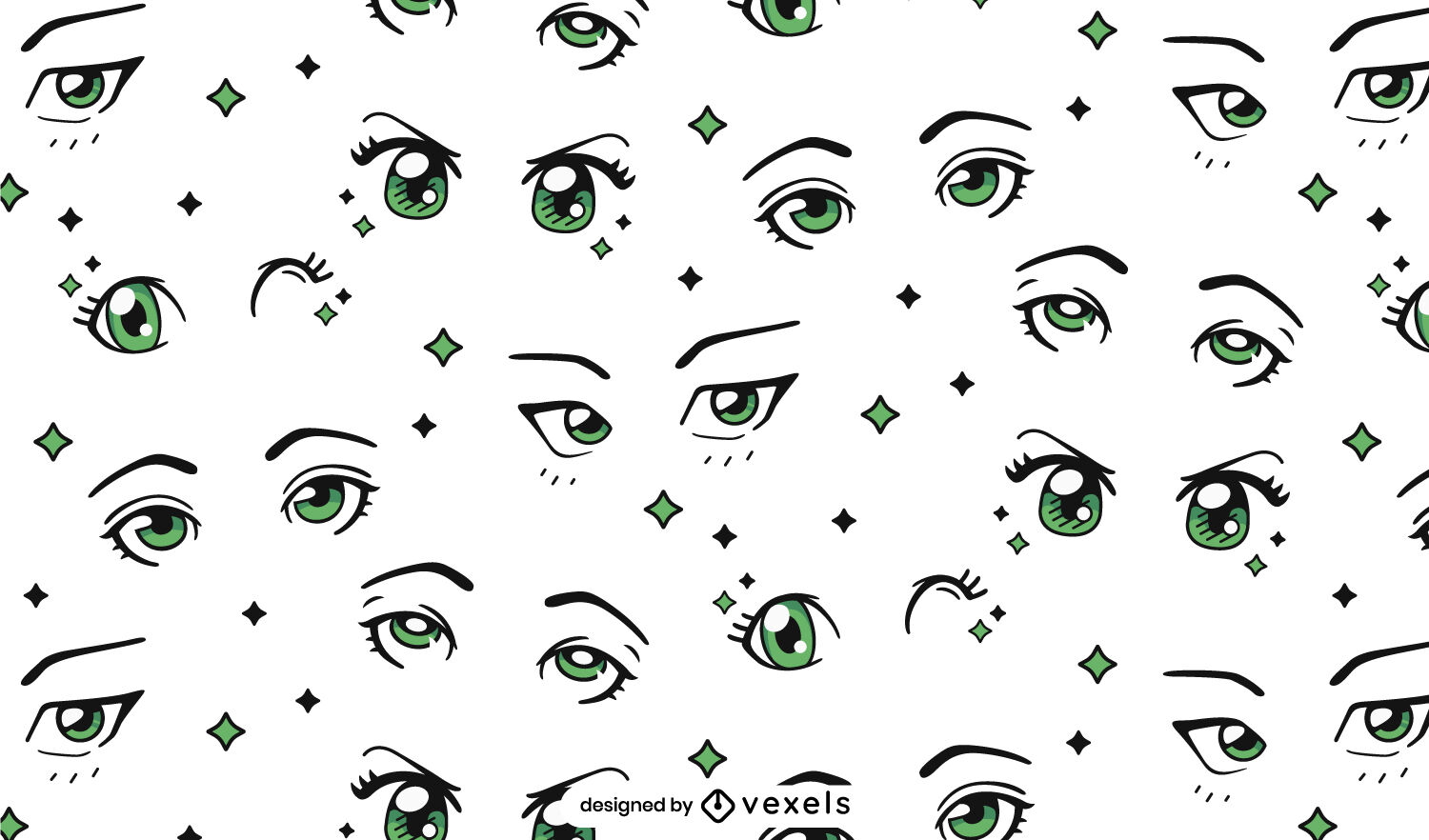 Design de padr?o de olhos de anime