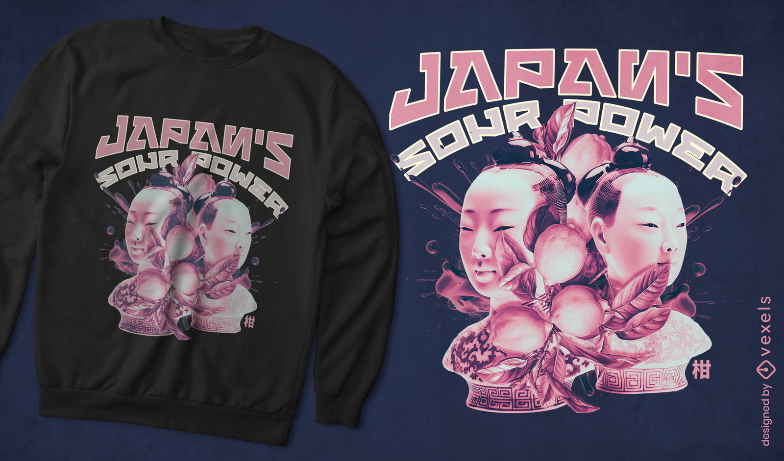 Camiseta de diseño increíble japonés psd