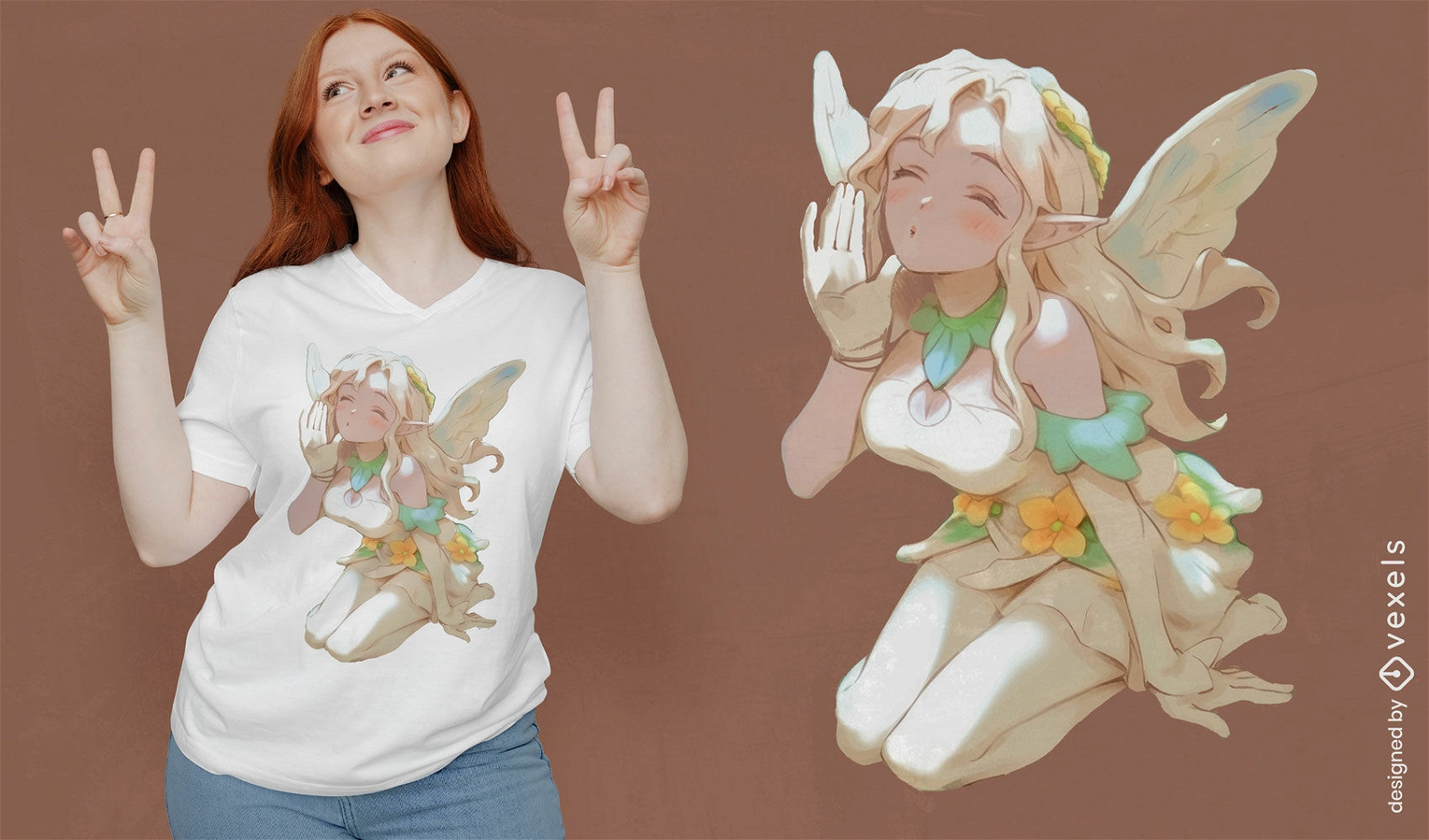 Fairy fantasy character t-shirt design
