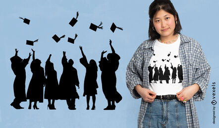 Graduation silhouettes t-shirt design