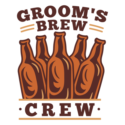 Groom's brew crew logo PNG Design