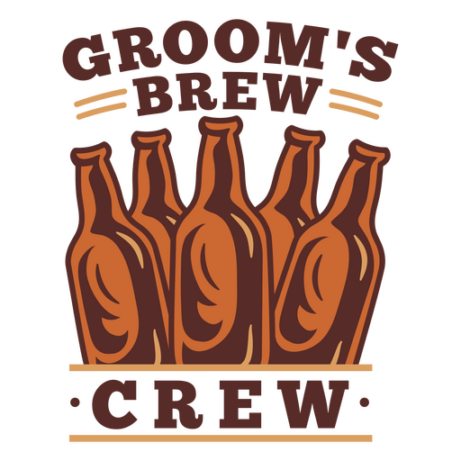 Logo der Groom&#39;s Brew Crew PNG-Design