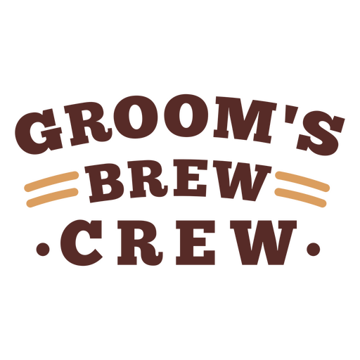 Groom's brew crew logo PNG Design