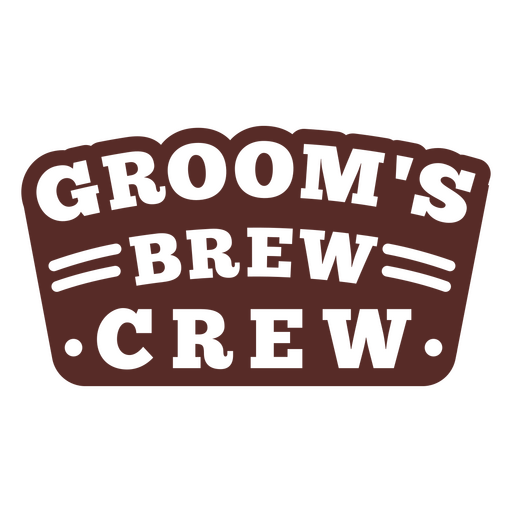 Groom's brew crew logo PNG Design
