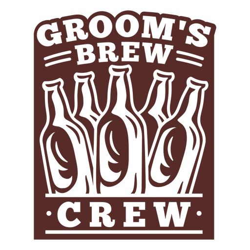 Groom's brew crew logo PNG Design