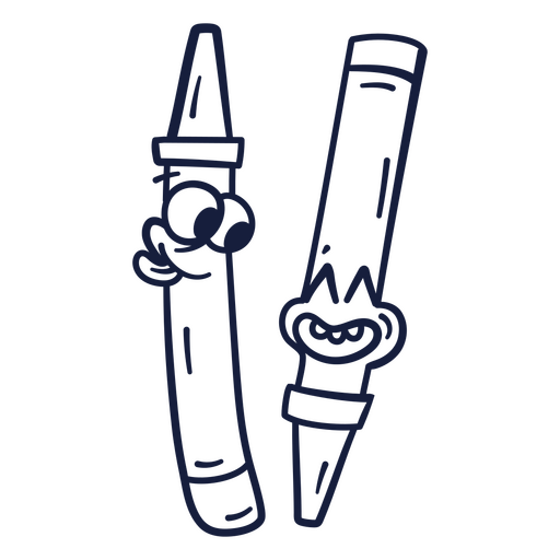 Zwei Cartoon-Bleistifte PNG-Design