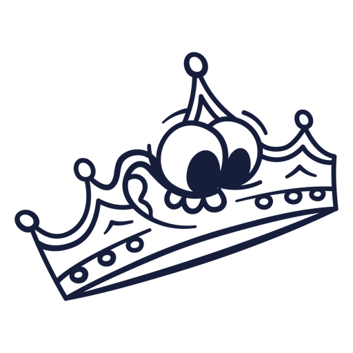 Blue crown PNG Design