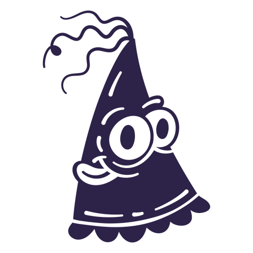 Chapéu de festa roxo com óculos Desenho PNG