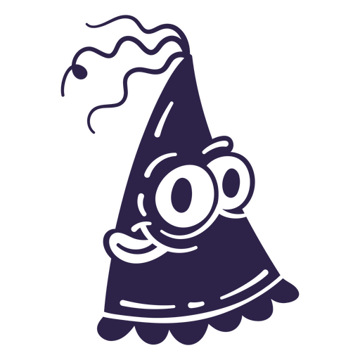 Purple party hat with glasses PNG Design