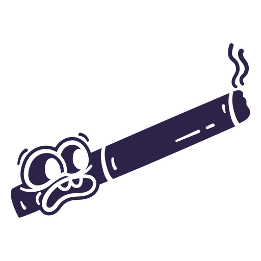 Cigarro de desenho animado com fumaça saindo dele Desenho PNG