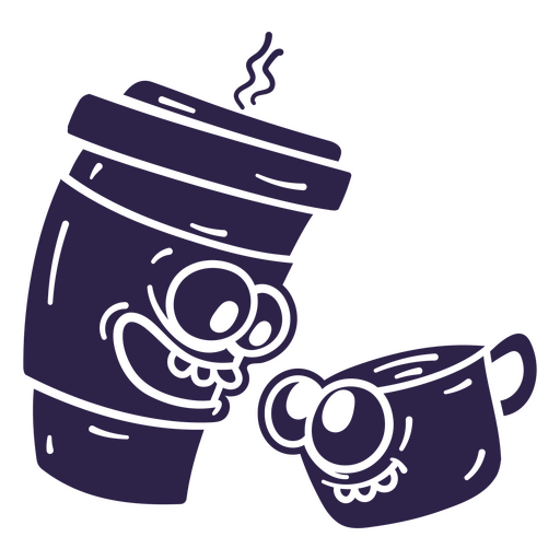 Ilustración de una taza de café divertida Diseño PNG