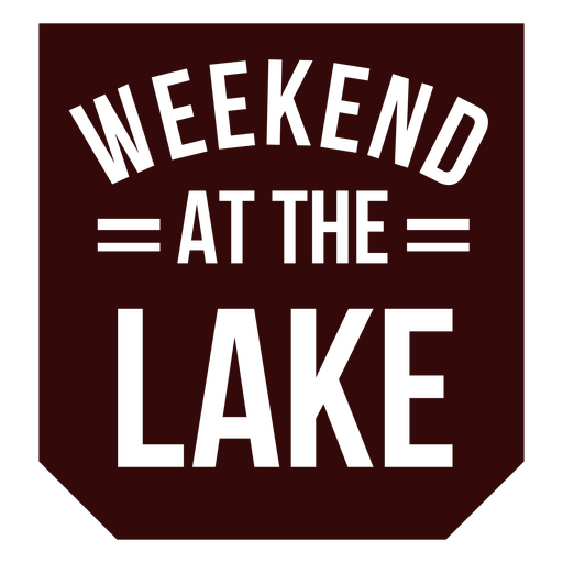 Logotipo de fin de semana en el lago. Diseño PNG