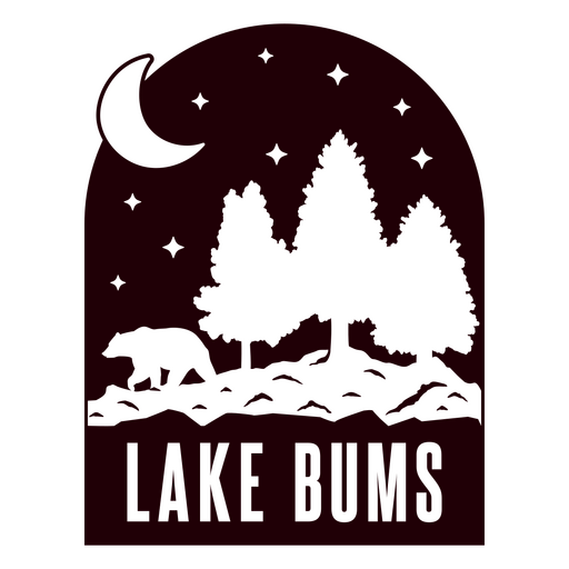 Lake bums logo PNG Design