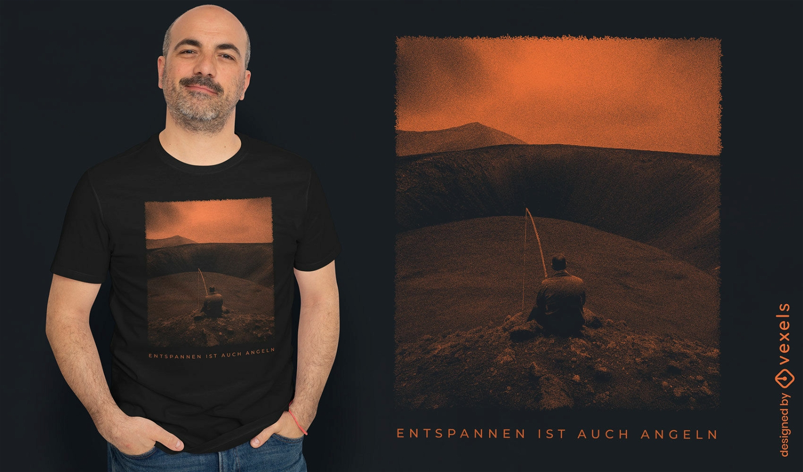 Angeln-Entspannungs-T-Shirt-Design