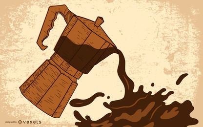 Tropfende Kaffeebohne