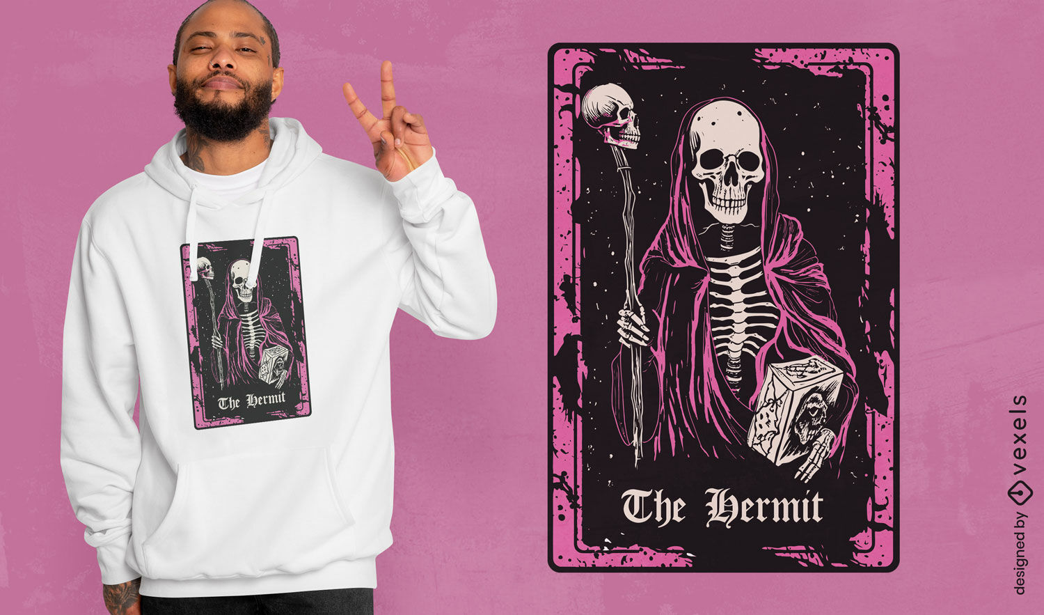 Diseño de camiseta de carta de tarot de Grim Reaper