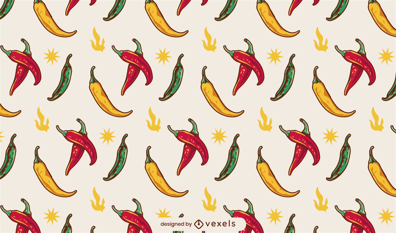 Chili peppers pattern design