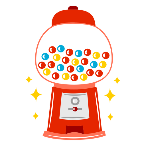 Colorful gumball machine PNG Design