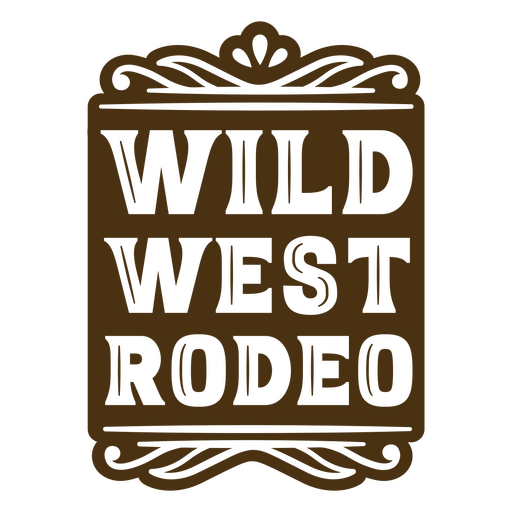 Wild-West-Rodeo-Etikett PNG-Design