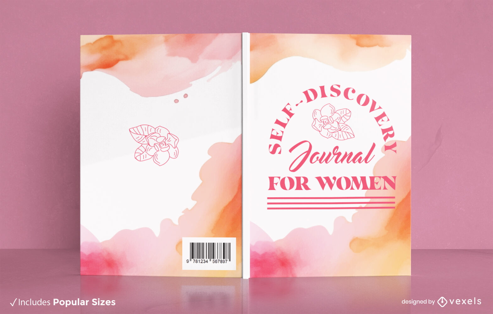 Self discovery journal book cover design KDP