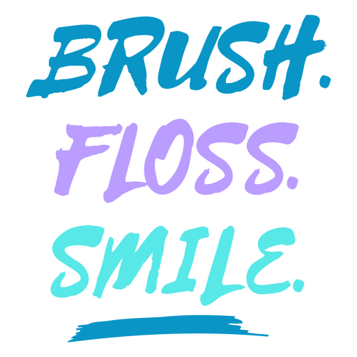 Brush floss smile PNG Design