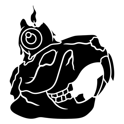 Design exclusivo de ilustração de caveira e vela Desenho PNG