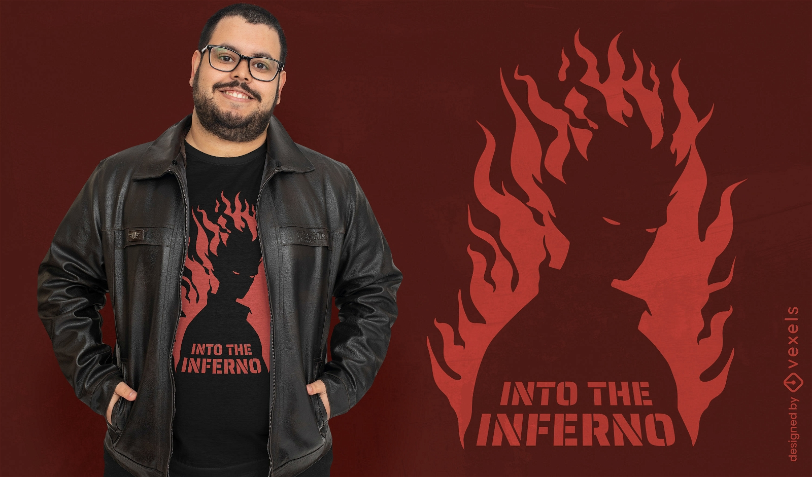 Into the inferno design de camiseta