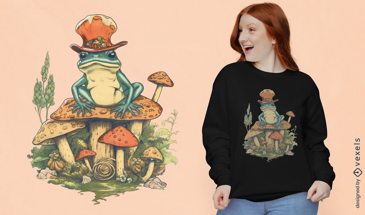 Magical frog t-shirt design