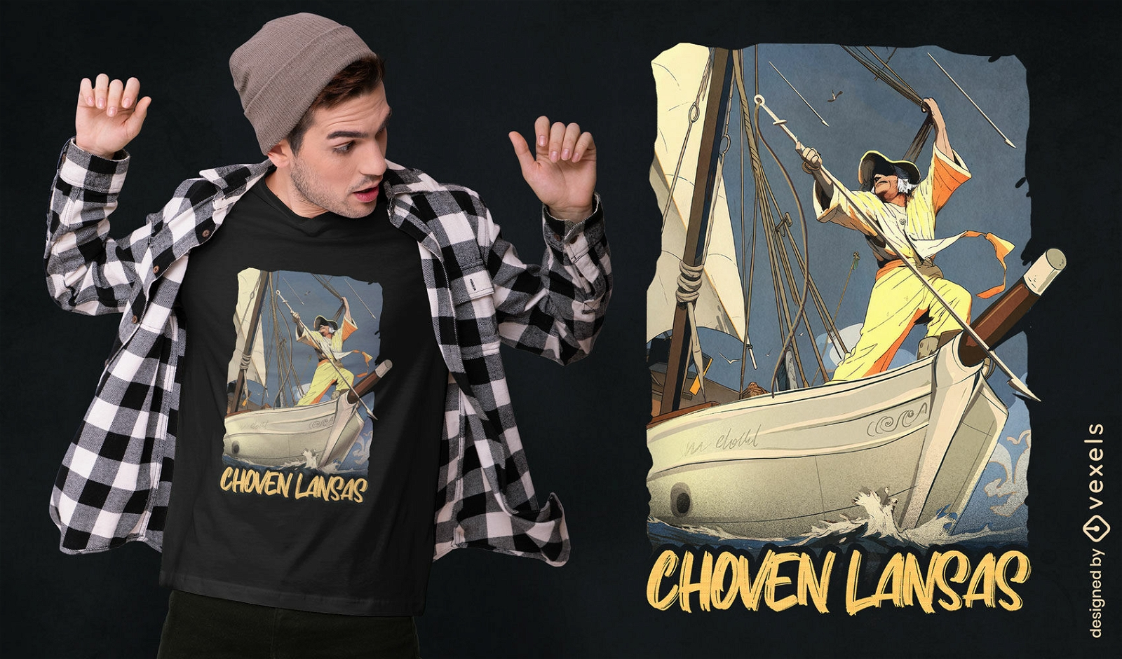Design de camiseta de aventura de marinheiro