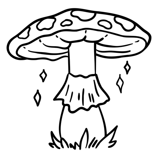 Ilustração de cogumelo caprichosa com brilhos Desenho PNG