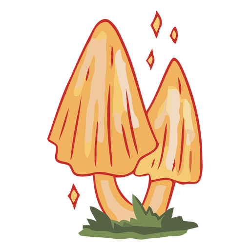Whimsical mushroom illustration PNG Design