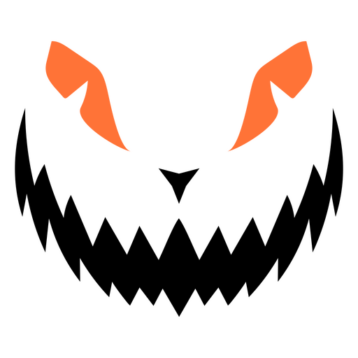 Spooky halloween pumpkin face illustration PNG Design