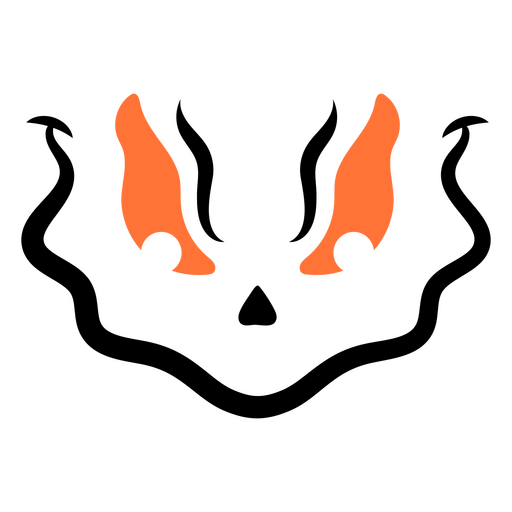 Design gráfico ousado de caveira de abóbora Desenho PNG