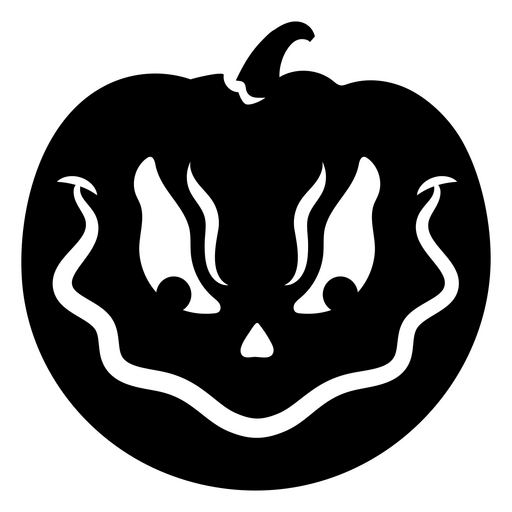 Design de rosto de abóbora assustador Desenho PNG